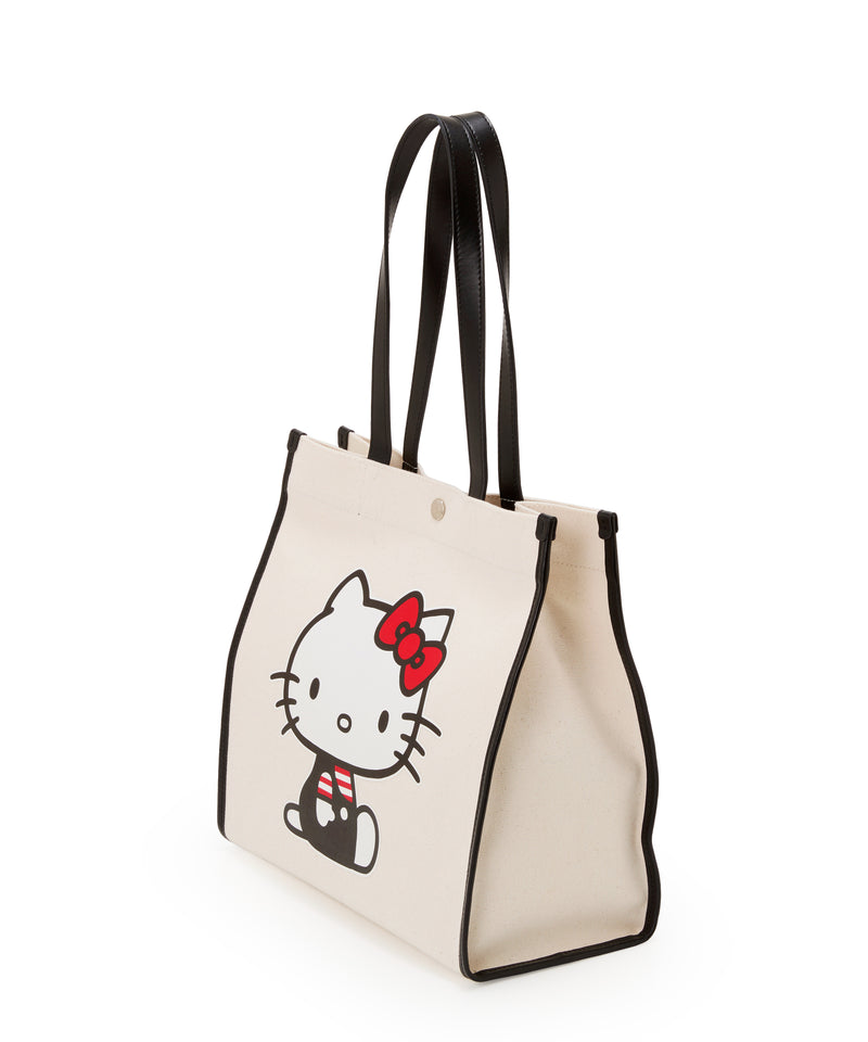 HELLO KITTY × Breath TOPKAPI プリント キャンバス レザー コンビ トート バッグ